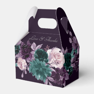 Moody Boho   Dark Eggplant Lila Liebe und Danke Geschenkschachtel
