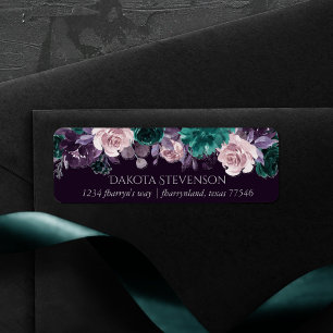 Moody Boho Dark Eggplant Paarse Rozen Adres