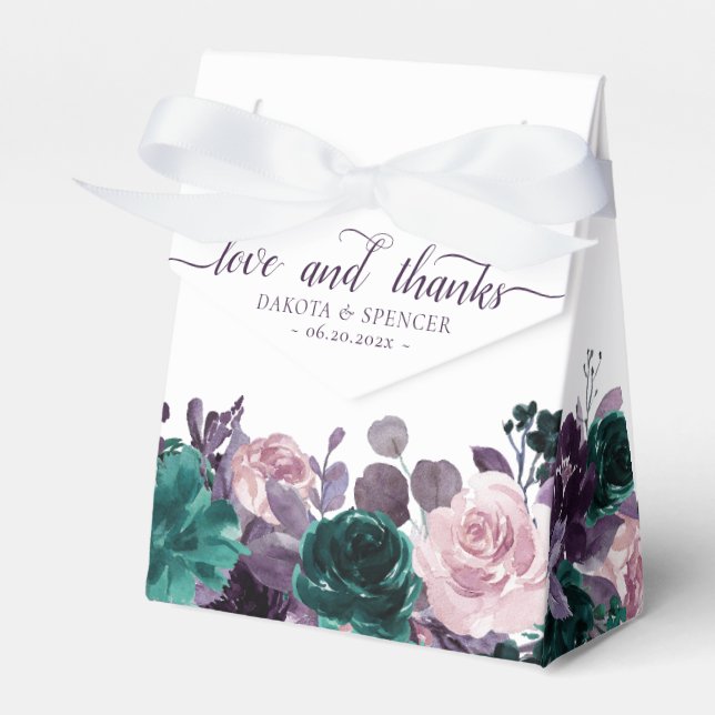 Moody Boho | Eggplant Lila und Aquamarin Vielen Da Geschenkschachtel (Vorderseite)