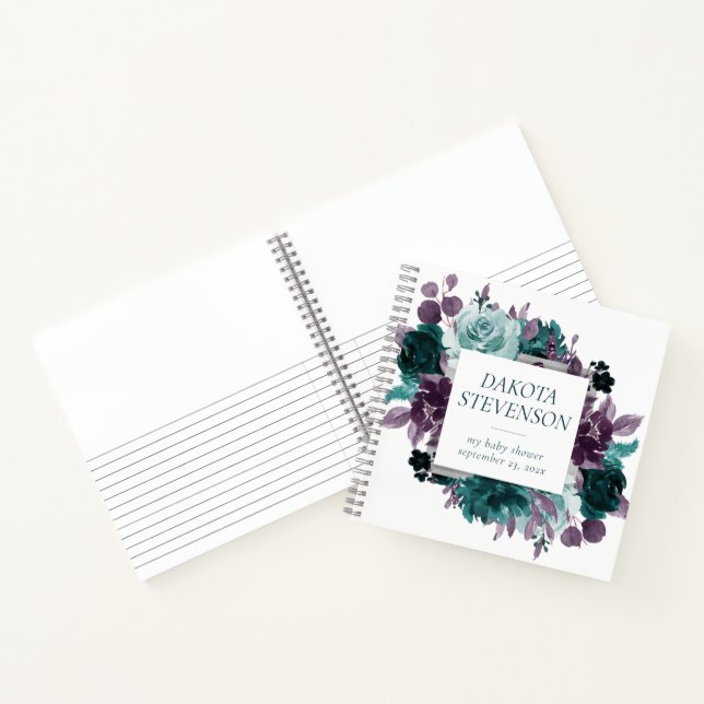 Moody Boho | Gästebuch für Aquamarine und Lila Ros Notizbuch (Innenseite)