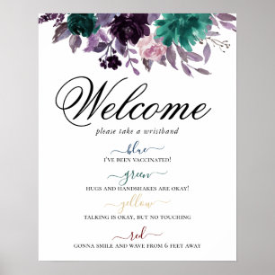 Moody Boho   Lila Aquamarine soziale Entfernung vo Poster