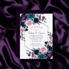 Moody Boho | Lila florales Brautparty von Eggplant Einladung