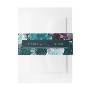 Moody Boho   Tief Aquamarin Türkis Lila Garland Einladungsbanderole