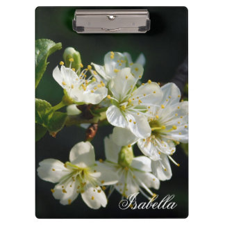 Moody Botanical White Bloom Original Fotografie Klemmbrett