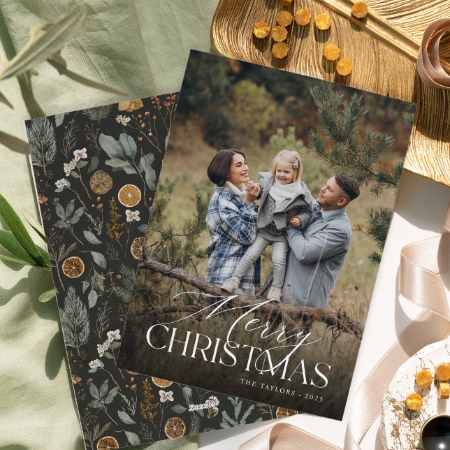 Moody Botanisches Vertikales Foto Feiertagskarte (Von Creator hochgeladen)