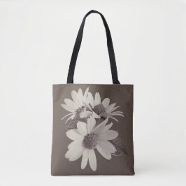 Moody Brown Daisy Custom Monogram Chince Style Tasche