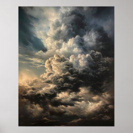 Moody Clouds Art Print Poster