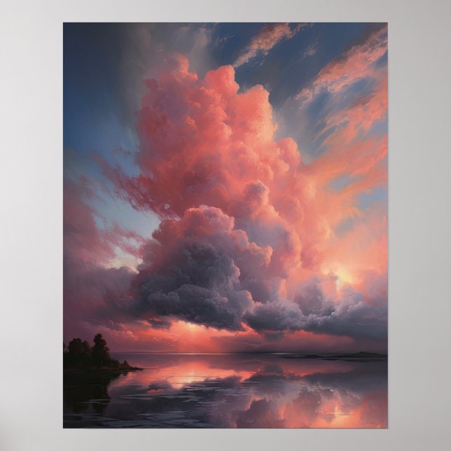 Moody Clouds Art Print Poster (Vorne)