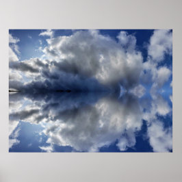 Moody Clouds Videoaufrufhintergrund Poster