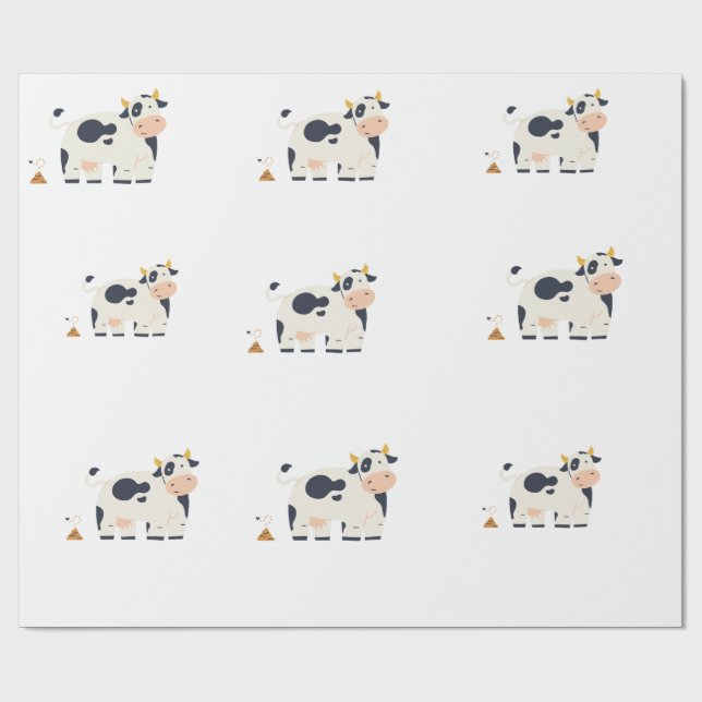 “Moody Cow” Wrapping Paper  Geschenkpapier (Flach)