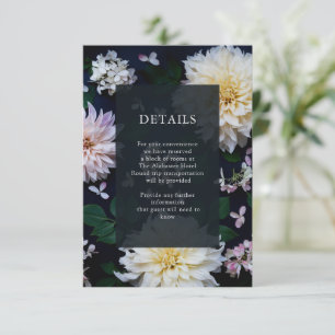 Moody Dahlia Floral Details Carte de boîtier
