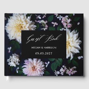 Moody Dahlia Floral Gastbuch Gästebuch