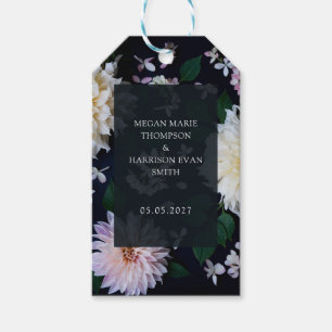 Moody Dahlia Floral Geschenkanhänger