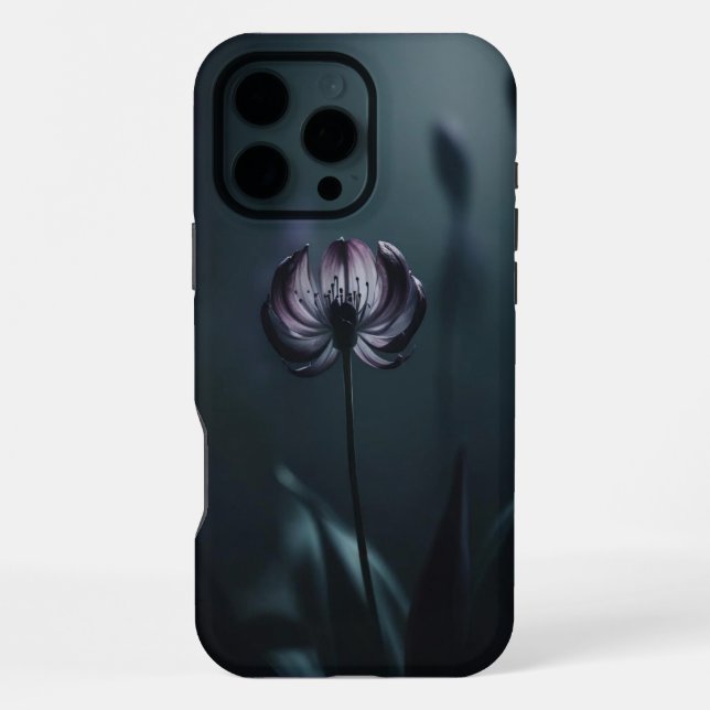 Moody Dark Blume Phone Case iPhone 16 Pro Max Hülle (Rückseite)