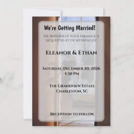 Moody Dried Flower & Curtains Vintage Winter  Einladung