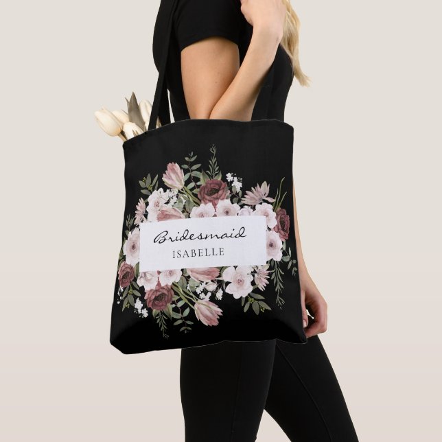 Moody Dusty Rose Floral Bridesmaid Tasche (Von Nahem)