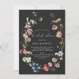 Moody Dutch Floral Wreath Brautparty Einladung