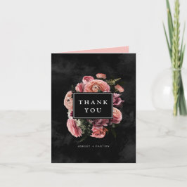 Moody Elegant Pink | Floral Bouquet | Vielen Dank Karte