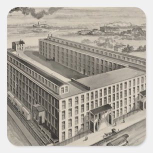 Moody Estabrook & Andersons Schuhhersteller Quadratischer Aufkleber