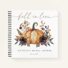Moody Fall Floral Brautparty Guest Book Notizbuch