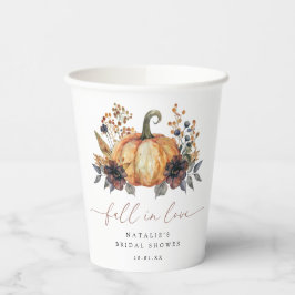 Moody Fall Floral Brautparty Pappbecher