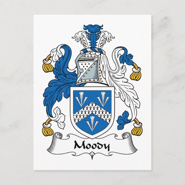 Moody Familienwappen Postkarte (Vorderseite)