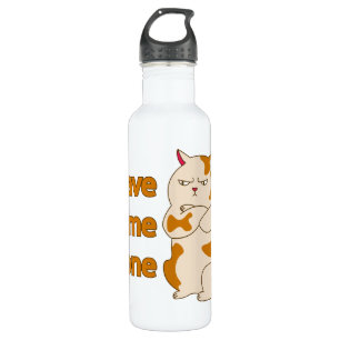 Moody fat cat verließ mich alleine aus Edelstahl Edelstahlflasche