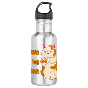 Moody fat cat verließ mich alleine edelstahlflasche