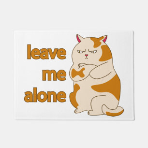 Moody fat cat verließ mich alleine fußmatte