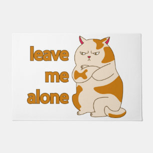 Moody fat cat verließ mich alleine fußmatte