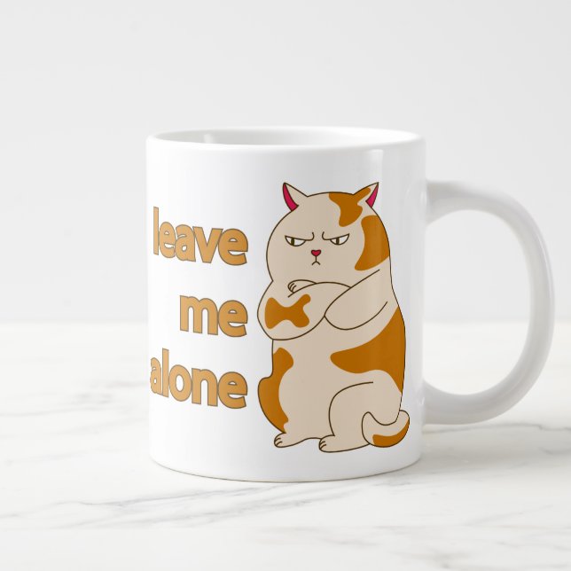 Moody fat cat verließ mich alleine Jumbo-Tasse (Rechts)