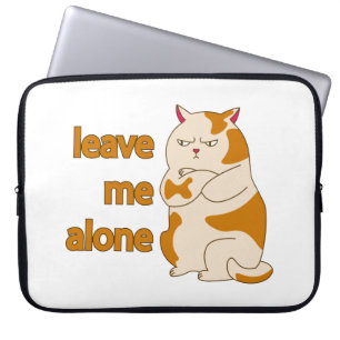 Moody fat cat verließ mich alleine laptopschutzhülle
