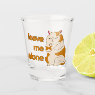Moody fat cat verließ mich alleine schnapsglas