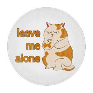 Moody fat cat verließ mich alleine schneidebrett