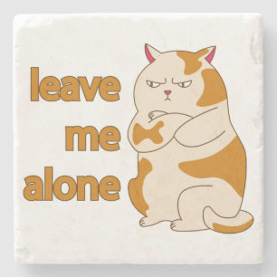 Moody fat cat verließ mich alleine steinuntersetzer
