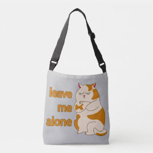 Moody fat cat verließ mich alleine tragetaschen mit langen trägern