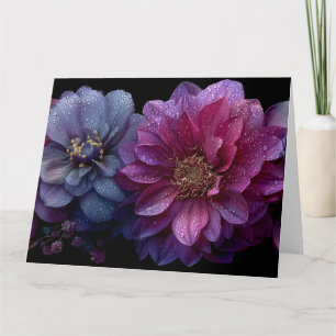 Moody Floral Banner - Dunkle und traumhafte Blume Karte