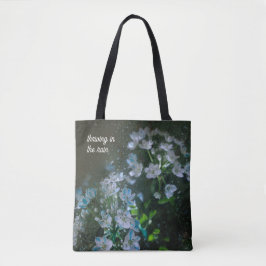 Moody Floral Rain (customizable text) Tasche