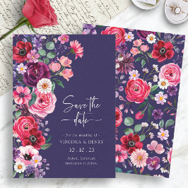 Moody Floral Save The Date