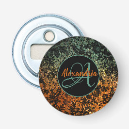 Moody Floral Shimmery Monogram Personalisiert Flaschenöffner