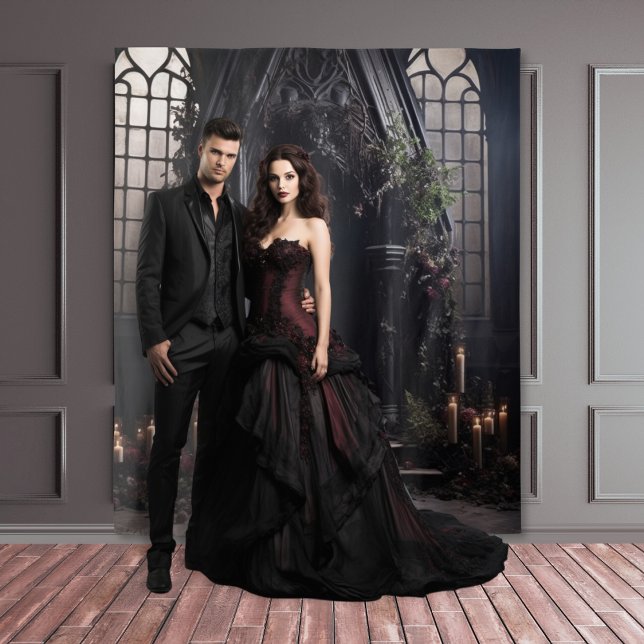 Moody Gothic Dark Alter Blume & Greenery XLarge Wandteppich (Von Creator hochgeladen)