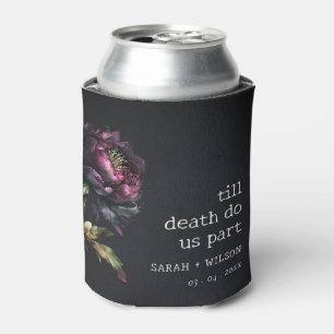 Moody Gothic Dark Lila Black Peony Wedding Dosenkühler