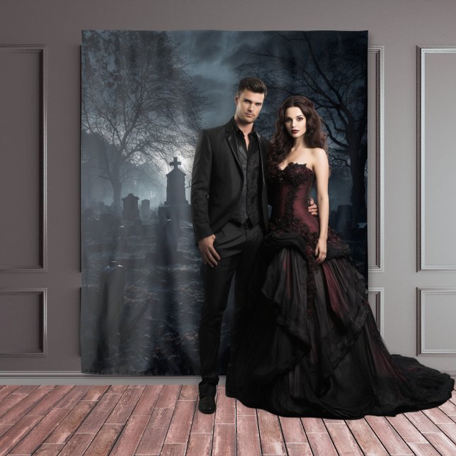 Moody Gothic Monument Friedhof XLarge Wandteppich (Von Creator hochgeladen)