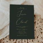 Moody Green & Gold Foil Wedding Folieneinladung<br><div class="desc">Moody Green & Gold Foil Wedding Foil Einladung Siehe dazu passende Artikel im Nest- und Nestladen</div>