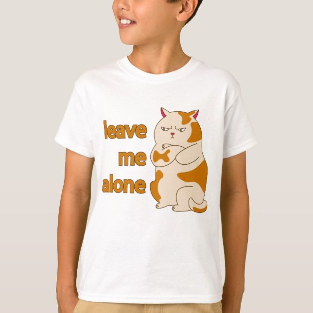 Moody gros chat me laisser seul T-shirt (Devant)