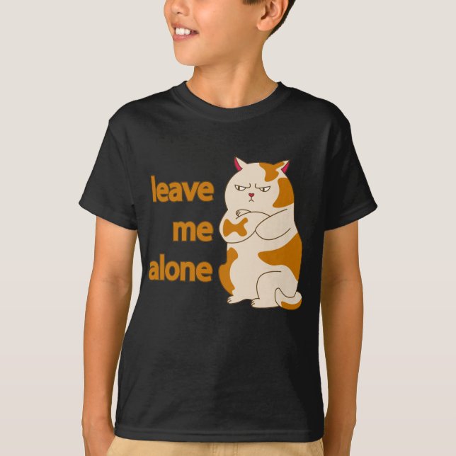 Moody gros chat me laisser seul T-shirt (Devant)