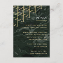 Moody Hues Emerald Green Marble Enclosure Card