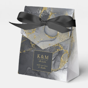 Moody Ink Charcoal Gold Abstrakt ID988 Geschenkschachtel