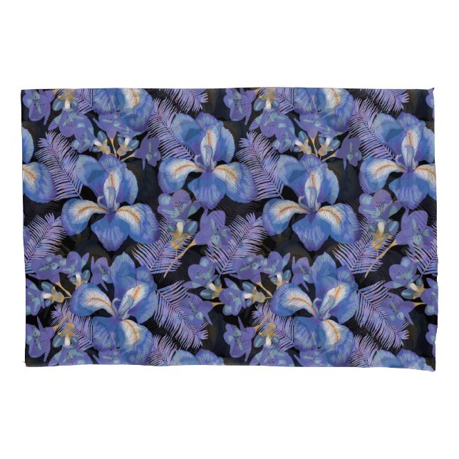 Moody Iris Kissenbezug (Vorderseite-Links)
