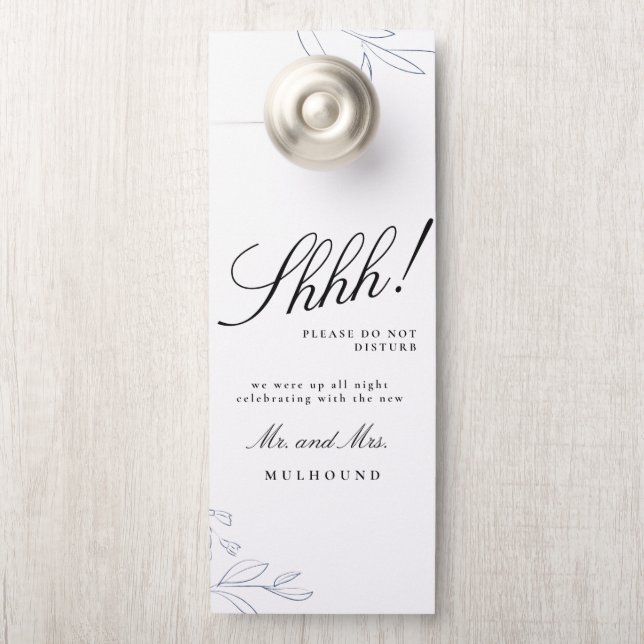 Moody Jewel Tone Wedding Welcome/Don't stören Türanhänger (Auf Knauf)
